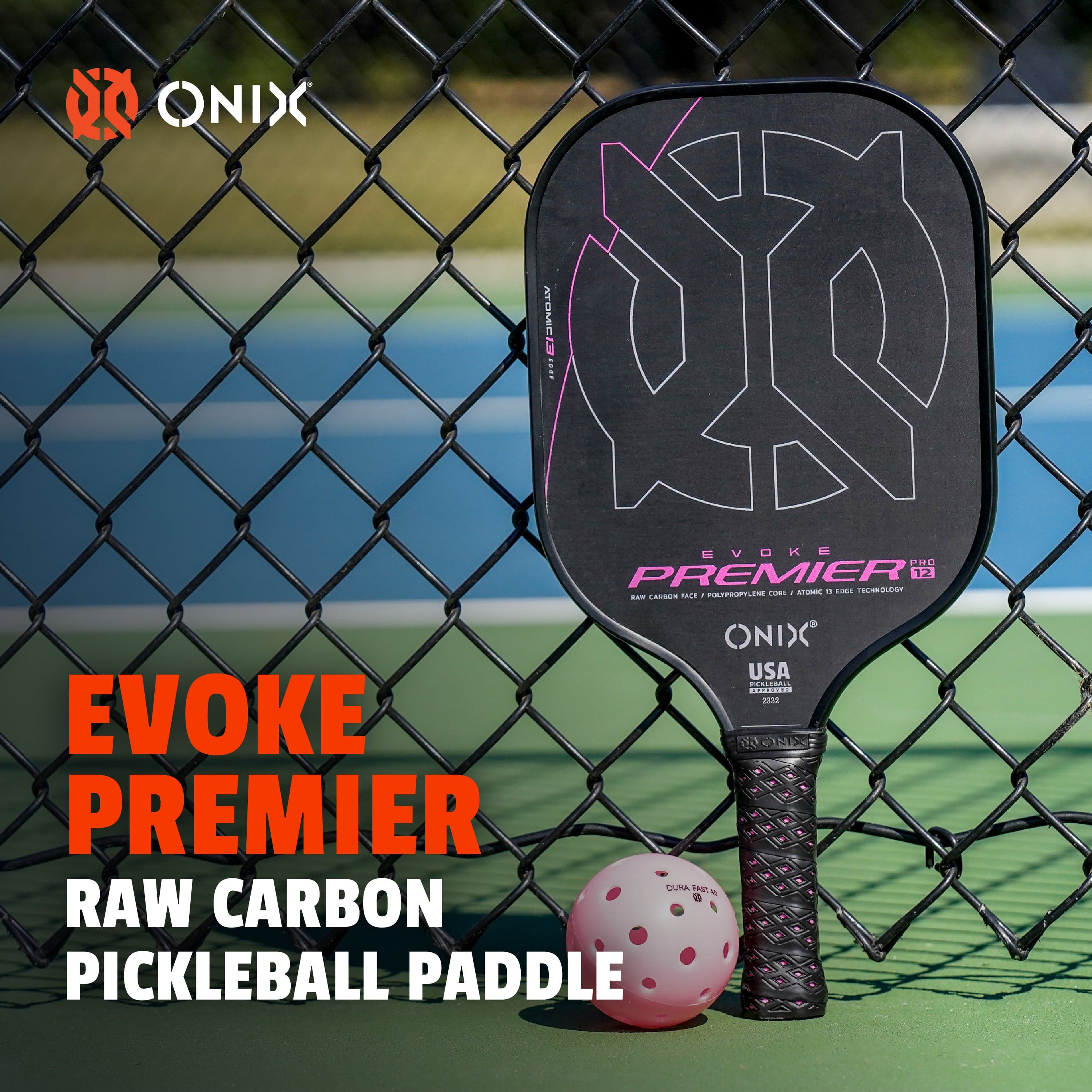 Evoke Premier Raw Carbon Pickleball Paddle