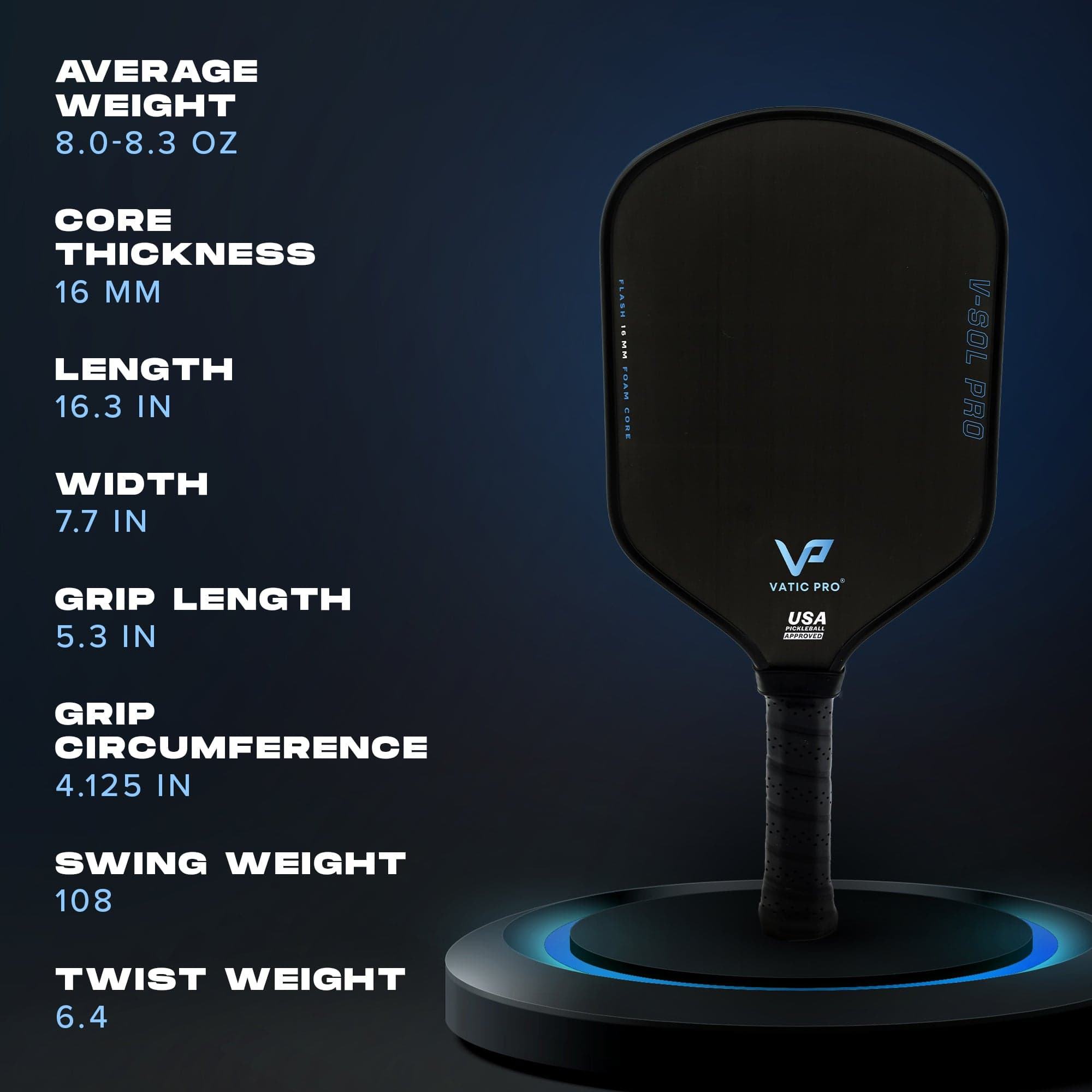 V-Sol Pro (All Shapes) (16mm) (Includes Paddle Cover)