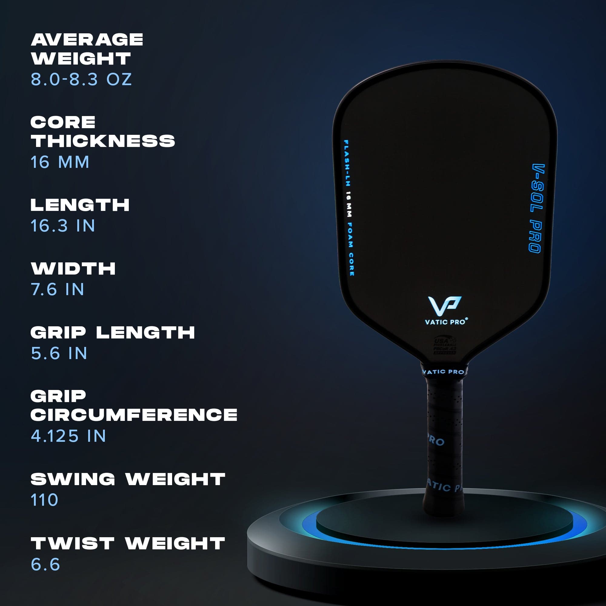 V-Sol Pro (All Shapes) (16mm) (Includes Paddle Cover)